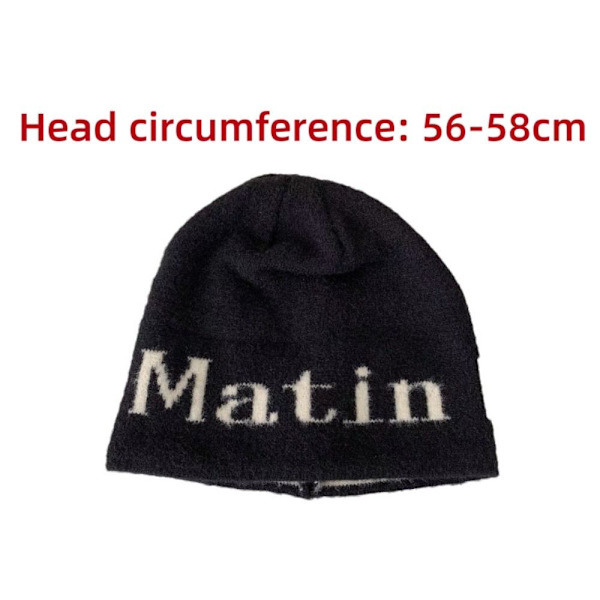 Strumpkeps Stickad cap SVART black