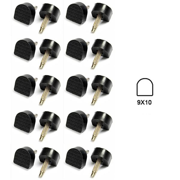 20 STK Højhælede spidser Hælstifter 9X10MM 9x10mm