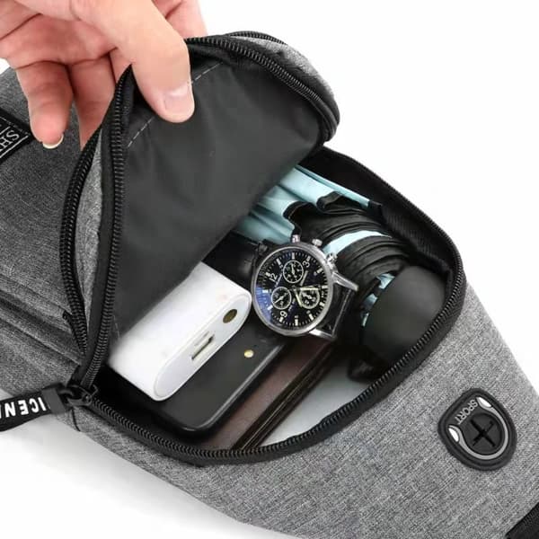 Brystpakke Crossbody-taske GRÅ Grey