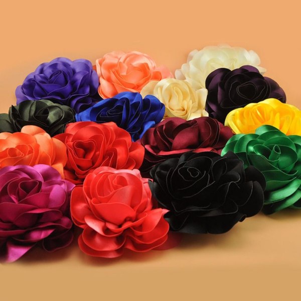 Hiusklipsi Satin Flower MUSTA Black