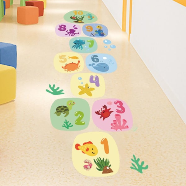 Hopscotch Game Floor Stickers 1 1 1