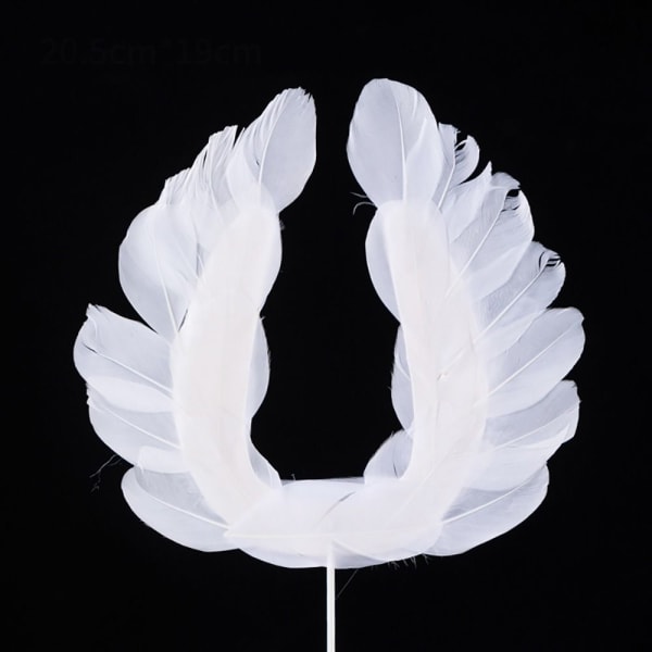 5st Angel Wing Feather Cake Topper VIT VIT white