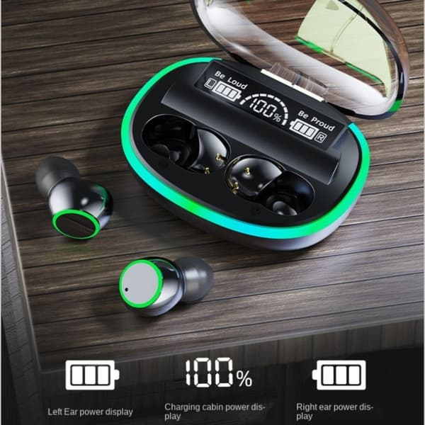 Trådløst headset spil øretelefoner SORT black