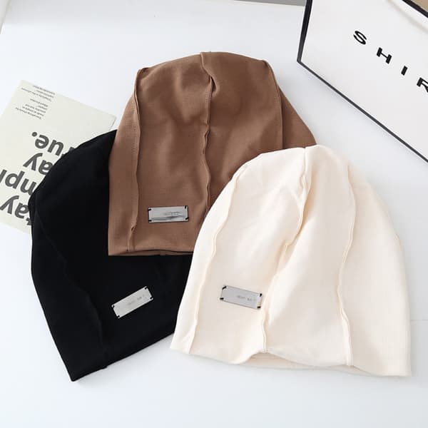 Høst Vinterlue Bonnet Caps SVART Black