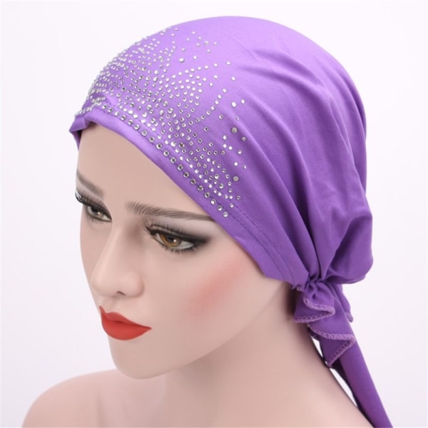 Turban Hat Muslim Wrap SVART black