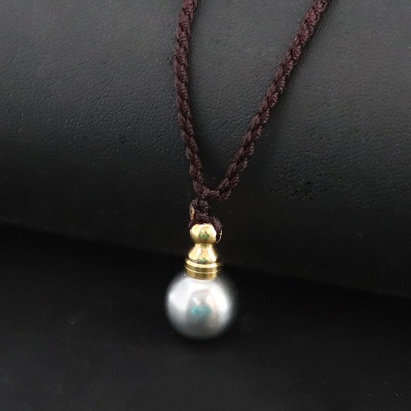 Pearl Parfym Vial Halsband Wishing Bottle Pendant 7 7 7