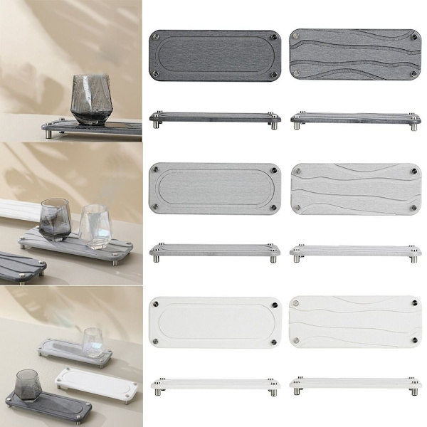 Vaskbakke Badeværelsesvask Organizer LYSGRÅ STIL 2 STIL 2 Light Grey Style 2-Style 2