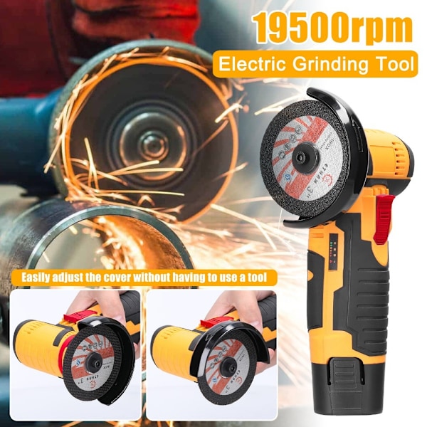 Vinkelsliper Elektrisk sliping GUL EU 1*BATTERI EU 1*BATTERI yellow EU 1*battery-EU 1*battery
