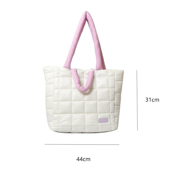 Axelväska Puffy Handväska VIT White