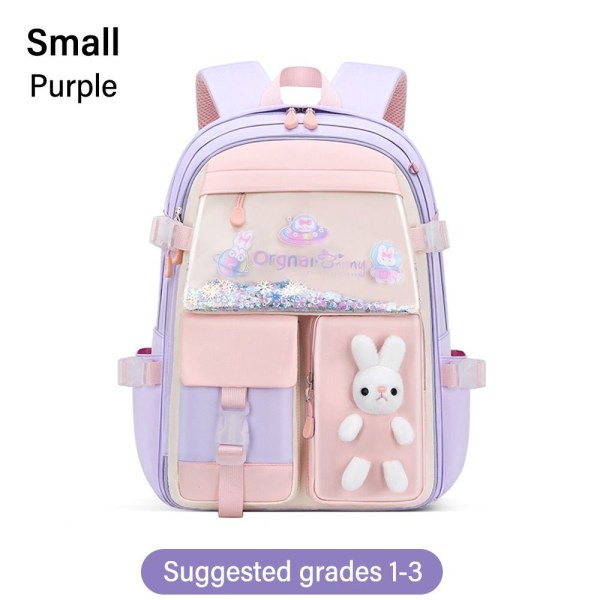 Skoletaske tegneserietaske LILLA SMALL purple Small