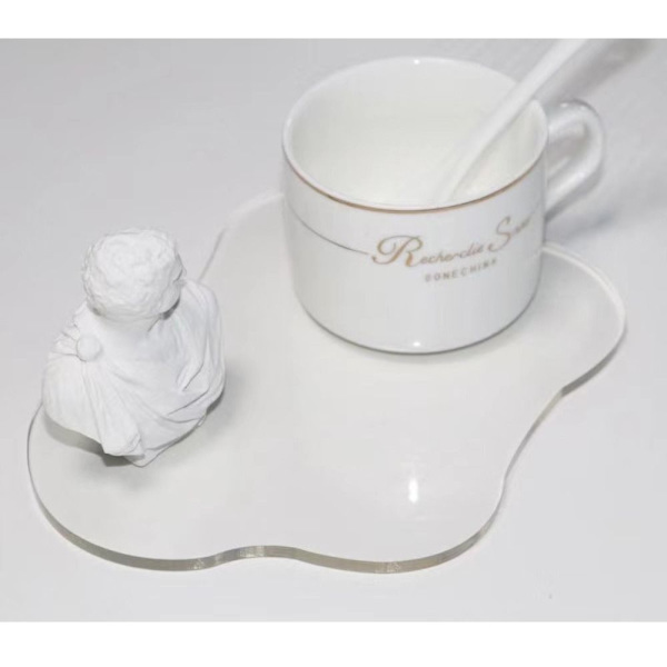 2kpl Irregular Coasters Cup Mats CLEAR Clear