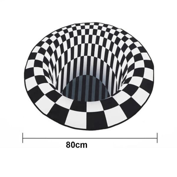 3D Vision Stereoteppe Plaidnon Slip Absorberende Gulvmatte 100x100cm
