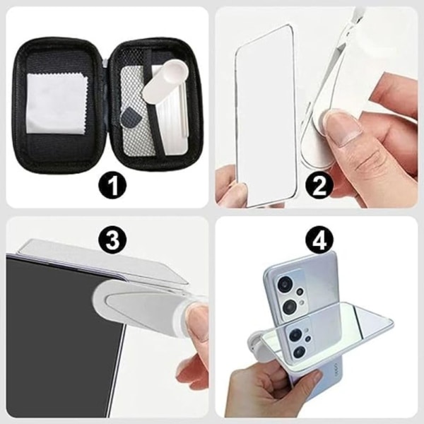 Smartphone Kamera Speil Refleksjon Clip Telefon Refleksjon White