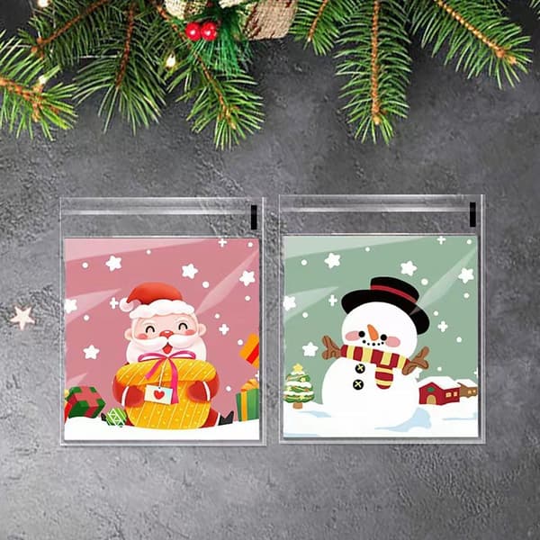 100 st julgodispåsar Xmasförpackningspåsar SET EN SET A Set A