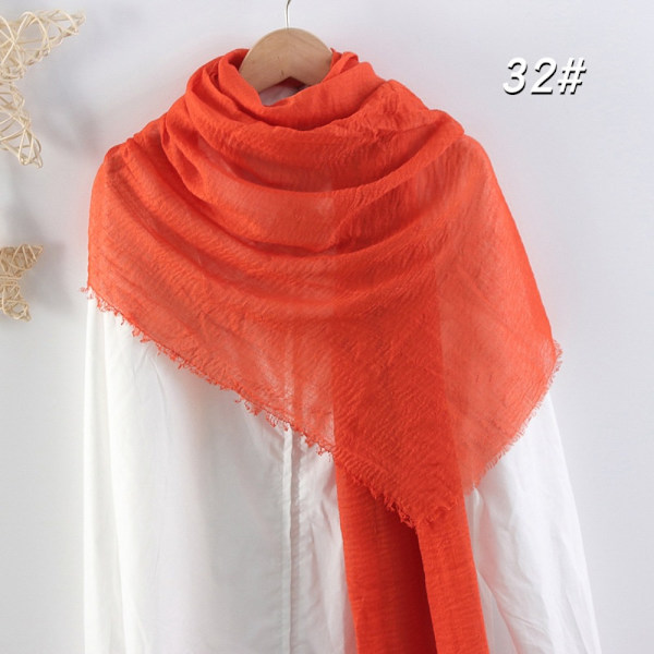 Crinkle Scarf Vanlig Hijab ORANGE Orange