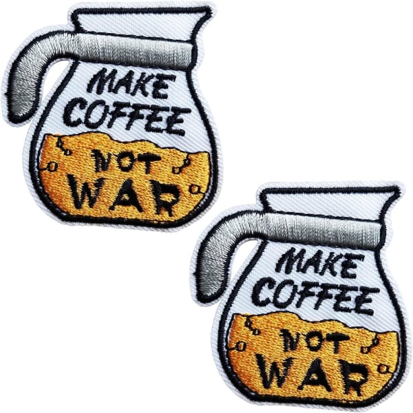 10st Kaffekoppslappar Kläder Stryk på broderade lappsy