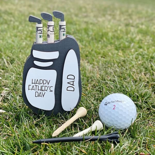 Golfbag Pengeholder Golfbag Pengepose GRÅ grey