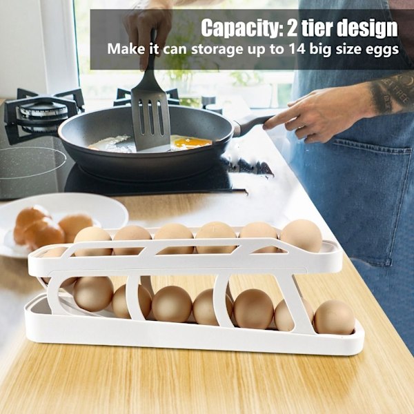 Eggholder Kjøleskap Eggedispenser GRÅ grey