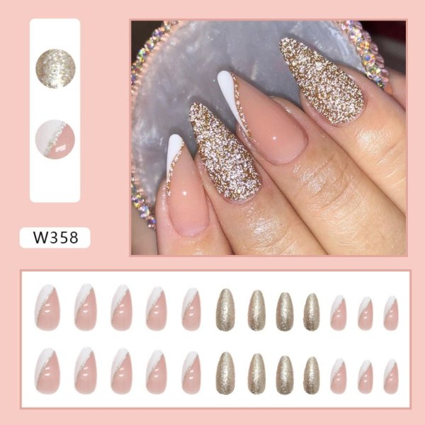 24stk False Nails Long Almond W360 W360 W360