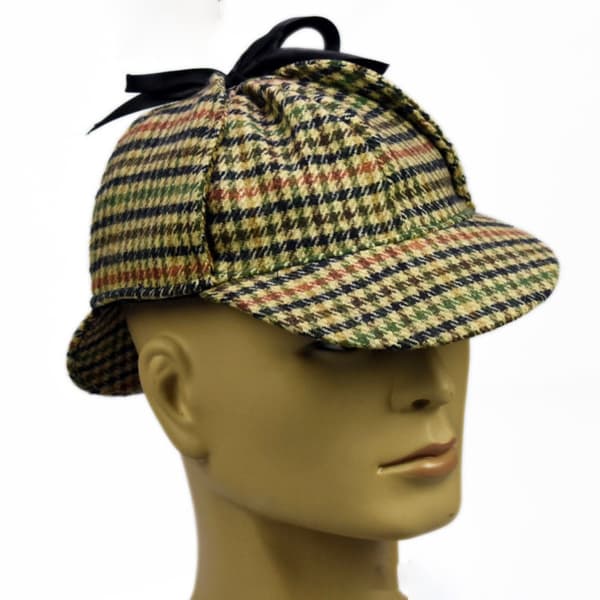 Deerstalker Cap Klassisk fiskbensmössa Tweed Hatt