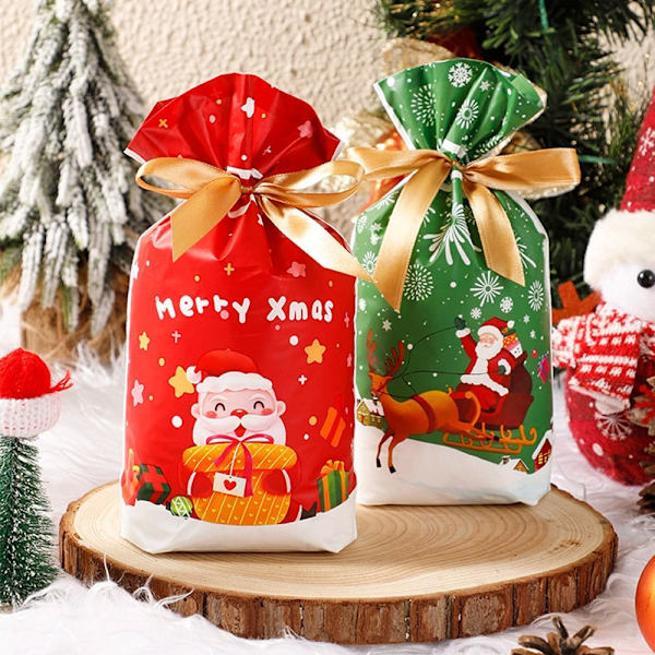 50 kpl Xmas karkkipussit Keksipussit 3 3 3