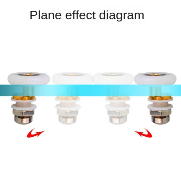 Duschdörrsrullar Skjutdörrshjul 4 4 4