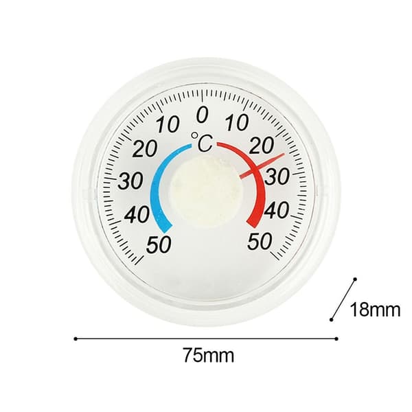 2ST Termometer Fönstertermometer Rund Graderad skiva 2PCS
