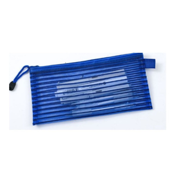 20 STK Stripe File Bag Lynlås Opbevaringspose Mesh Lige