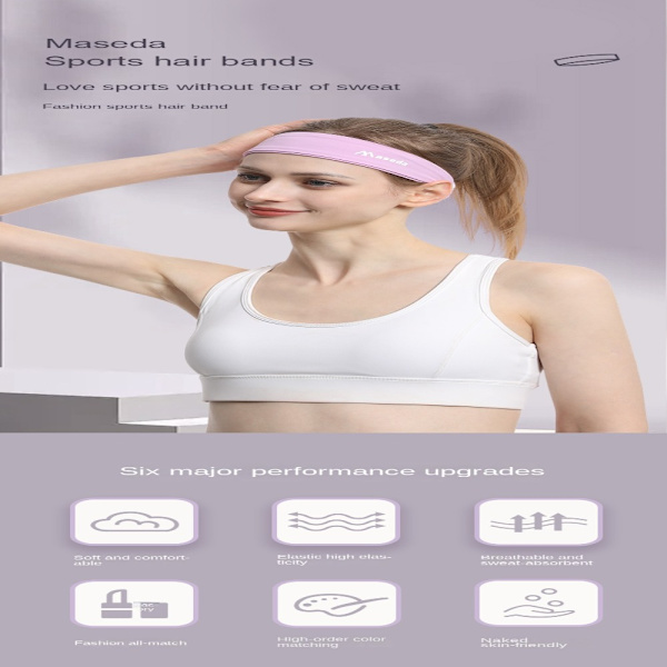 Naisten hikinauha joogapääpanta PINK Pink