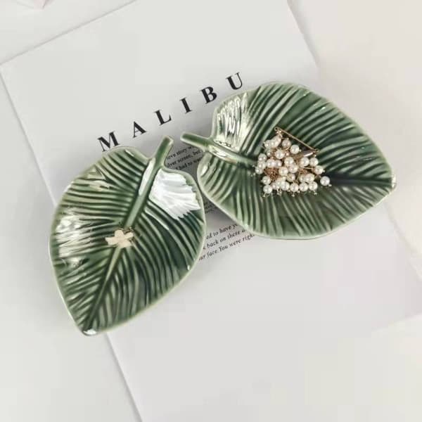 Leaf Trinket Disk Ring Diskhållare Förvaringsfack