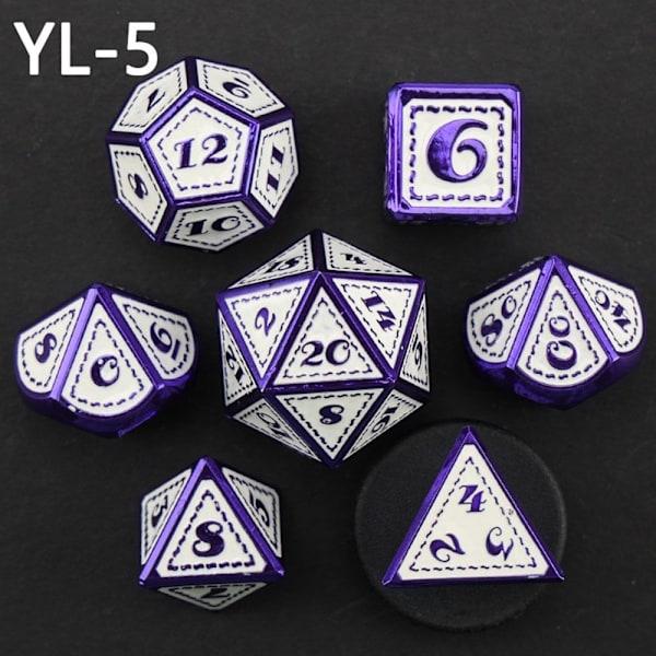 7kpl/ set DND Metallioppa Polyhedral Noppa YL-5 YL-5 YL-5