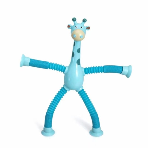 Giraffe Pop Tubes Animal Sucker Toys BLÅ Blue