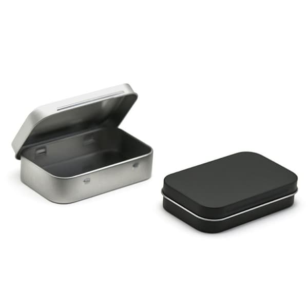 2STK Flip Iron Box Small Box SØLV silver