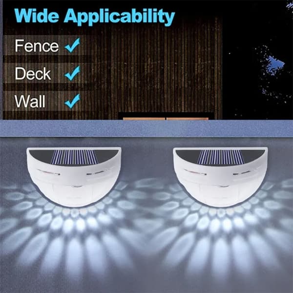 2 STK LED Solar Light Utvendig Vegglampe HVIT HVIT LYS White White light-White light