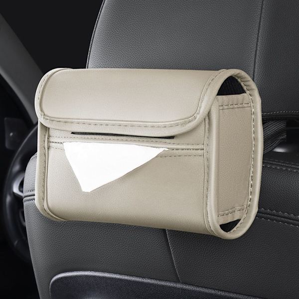 Bil Tissue Box Hållare Bil Center Console Armstöd Servett Box Beige