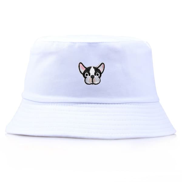 Bucket Hat Dog Brodeerattu HARMAA grey