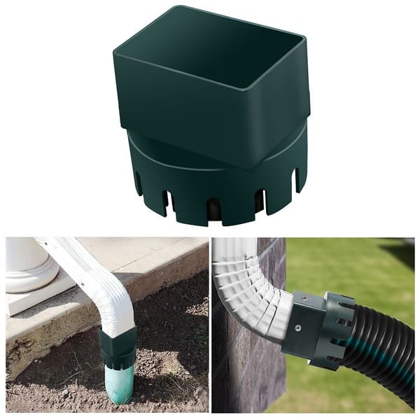 Nedløbsadapter 2x3Tommer SORT 3X4IN black 3x4in