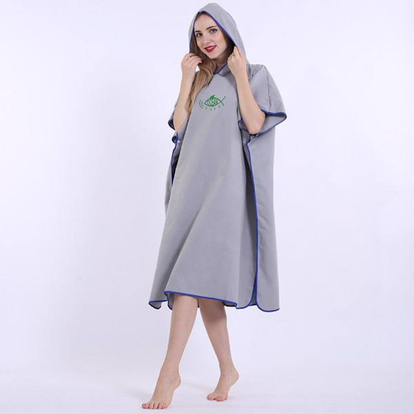 Hettekapper Håndkle Poncho GRÅ grey
