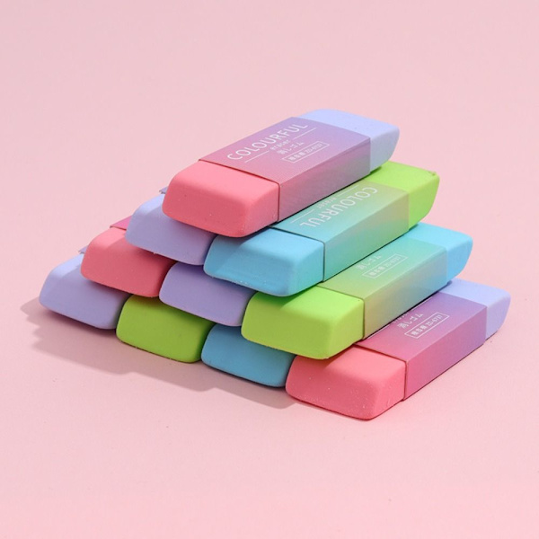 Dobbeltfarvet viskelædere Papir-gummikorrektionsværktøj Random Color