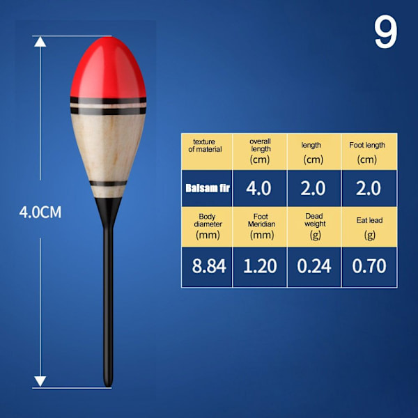 Isfiskedrag Float Floats Bobbers 9 9 9