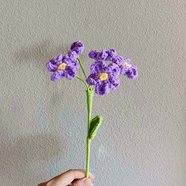 Håndstrikket lavendelblomst Lavendelflettet blomst LIGHT Light Purple