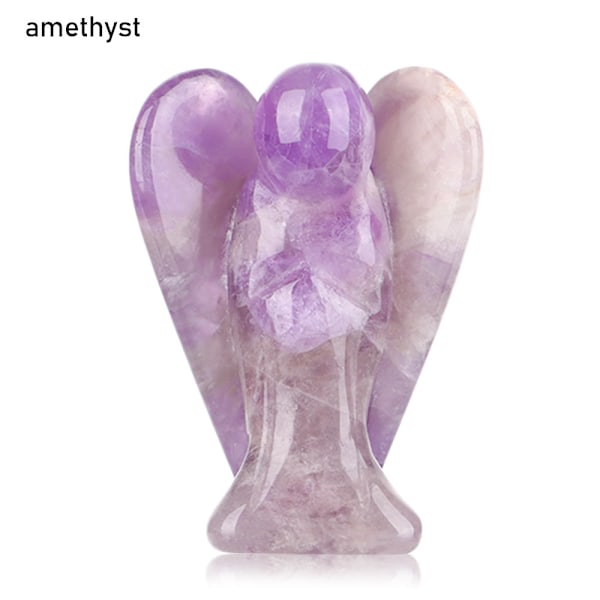 Naturliga kristallstaty Guardian Angel Figurines AMETHYST