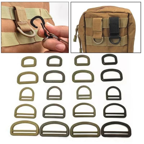 4 stk Beltekroker Webbing Spenner GRÅ 5.0CMSTYLE 2 STIL 2 Grey 5.0cmStyle 2-Style 2