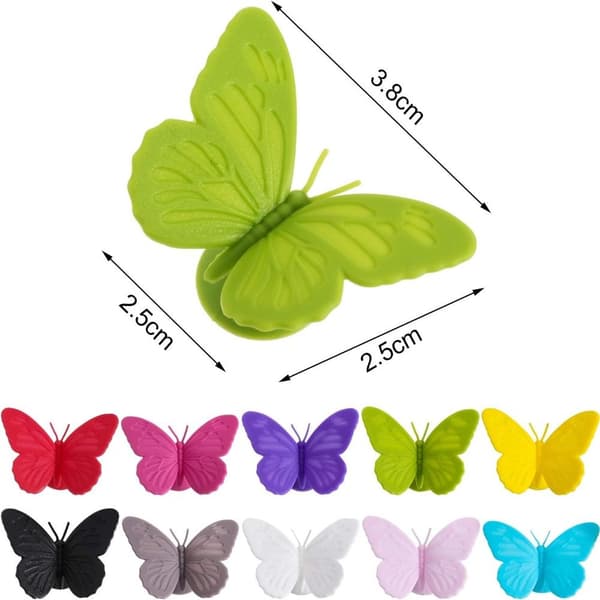 10 stk Butterfly Cup Kanthenger Silikonkopp Kantdekorasjon