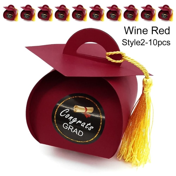 Doctor Hat Cap Godislåda VINRÖD 10ST STIL 2 10ST STIL wine red 10pcs Style 2-10pcs Style 2
