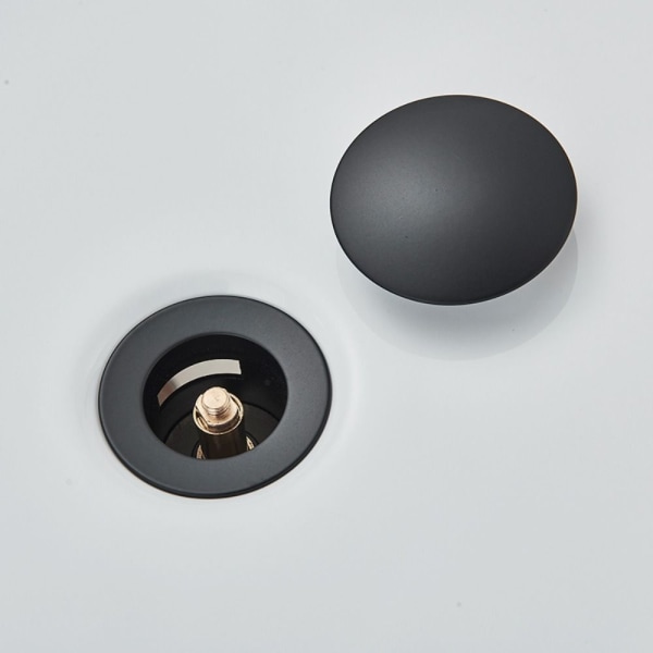 Vask Afløb Affaldsprop Håndvask Affaldsprop Afløbsrør SORT MED black with hole-with hole