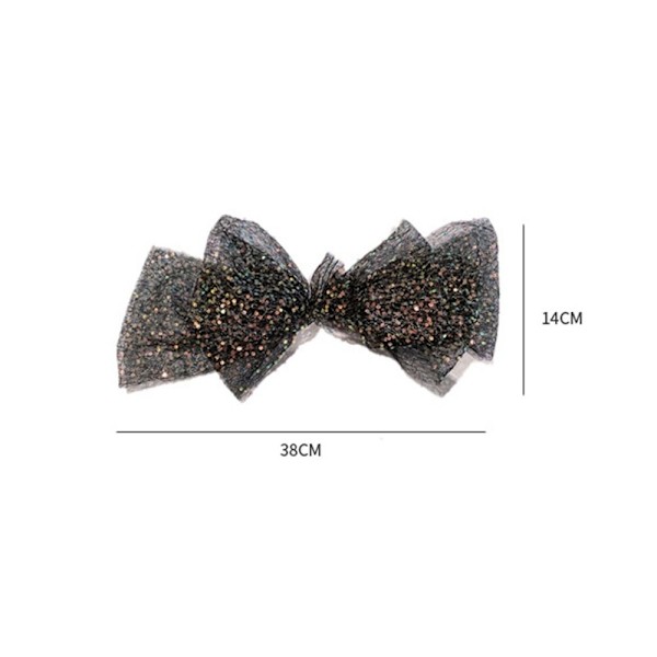Båge Hårklor Bow-Knot Hårklämmor SVART black