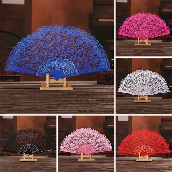 Folding Fan Dans Fläkt VIT White