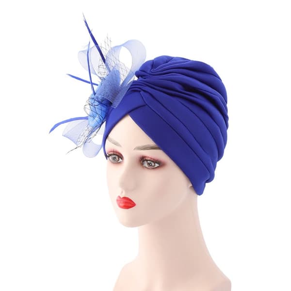 Turbanhatte til kvinder Hijab PÅFUGLEBLÅ peacock blue