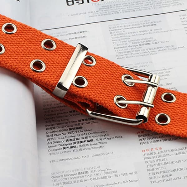 Nylon bälte Dubbelstift Spänne Midjeband BLÅT blue
